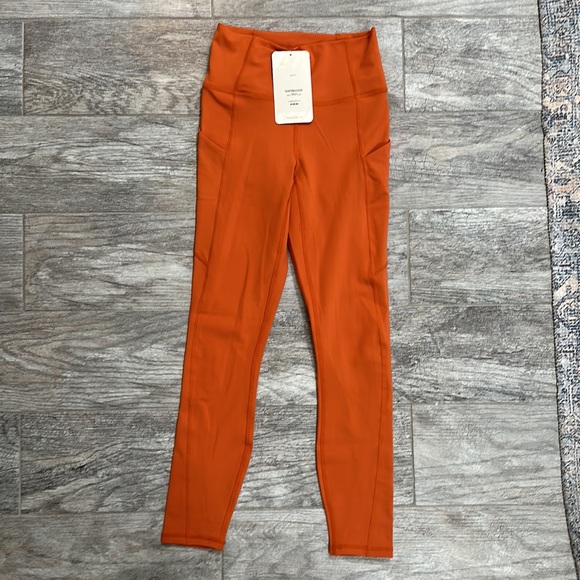 Fabletics Oasis PureLuxe High-waisted 7/8 legging. XXS Burnt Ochre - Picture 4 of 5